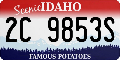 ID license plate 2C9853S