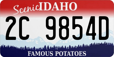 ID license plate 2C9854D