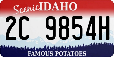 ID license plate 2C9854H