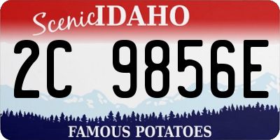 ID license plate 2C9856E