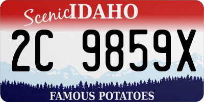 ID license plate 2C9859X