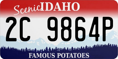 ID license plate 2C9864P