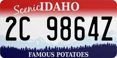 ID license plate 2C9864Z