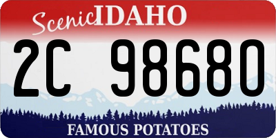 ID license plate 2C9868O