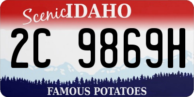 ID license plate 2C9869H