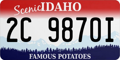 ID license plate 2C9870I