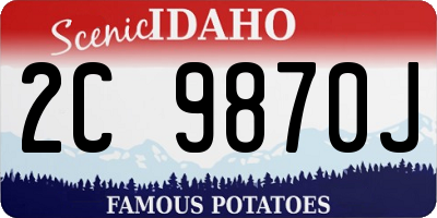 ID license plate 2C9870J