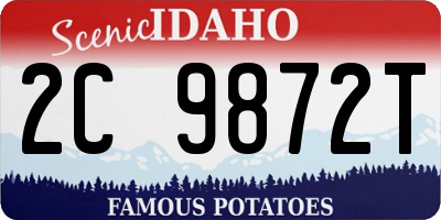 ID license plate 2C9872T