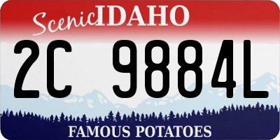 ID license plate 2C9884L