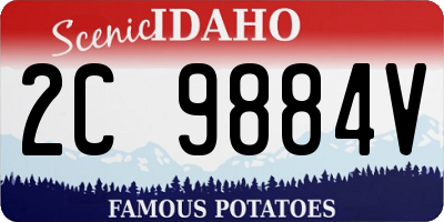 ID license plate 2C9884V