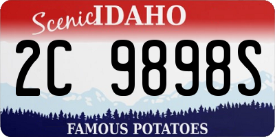 ID license plate 2C9898S