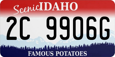 ID license plate 2C9906G