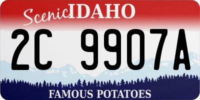 ID license plate 2C9907A