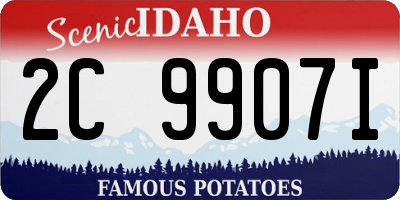 ID license plate 2C9907I