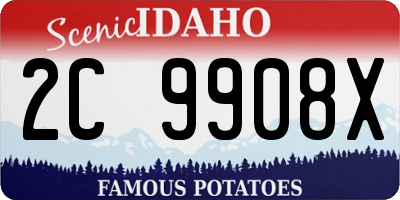 ID license plate 2C9908X
