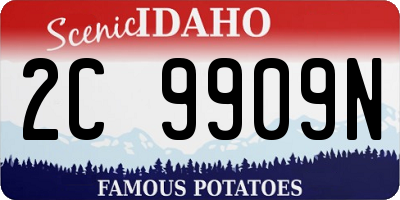 ID license plate 2C9909N