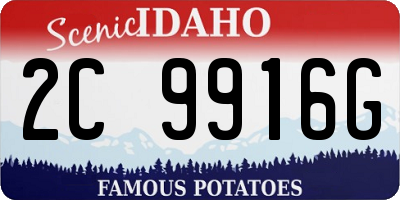 ID license plate 2C9916G