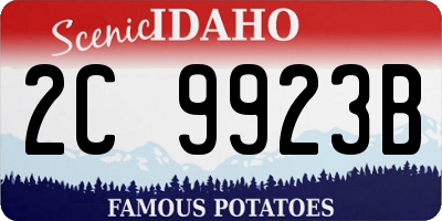 ID license plate 2C9923B
