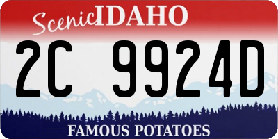 ID license plate 2C9924D