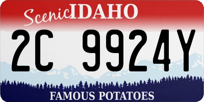 ID license plate 2C9924Y