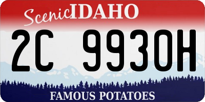 ID license plate 2C9930H