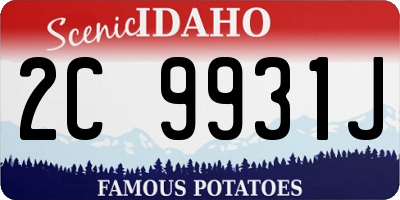 ID license plate 2C9931J