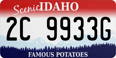 ID license plate 2C9933G