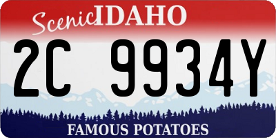 ID license plate 2C9934Y
