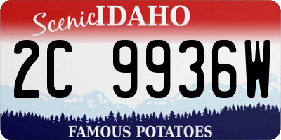 ID license plate 2C9936W