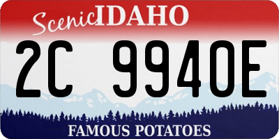 ID license plate 2C9940E
