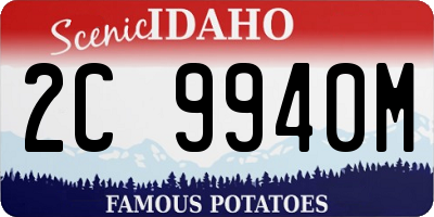 ID license plate 2C9940M
