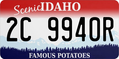 ID license plate 2C9940R