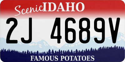 ID license plate 2J4689V