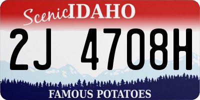 ID license plate 2J4708H