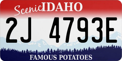 ID license plate 2J4793E