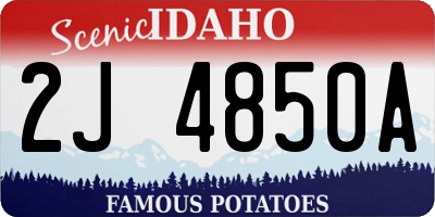 ID license plate 2J4850A