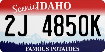 ID license plate 2J4850K