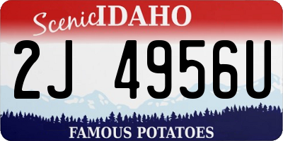 ID license plate 2J4956U