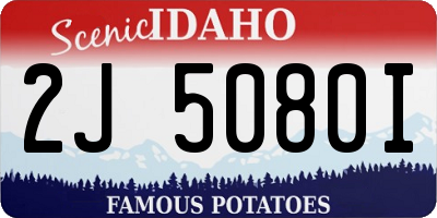 ID license plate 2J5080I