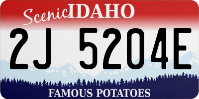 ID license plate 2J5204E