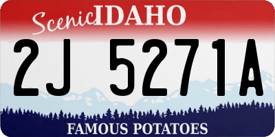 ID license plate 2J5271A