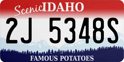 ID license plate 2J5348S