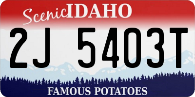 ID license plate 2J5403T