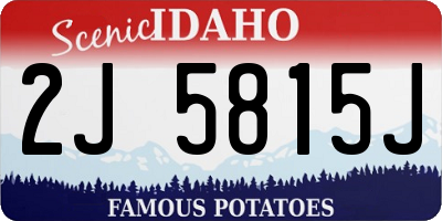 ID license plate 2J5815J