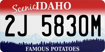 ID license plate 2J5830M
