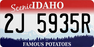 ID license plate 2J5935R