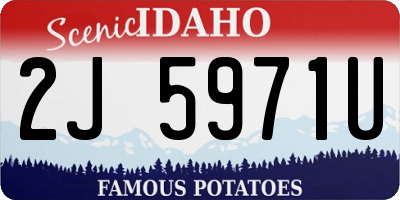 ID license plate 2J5971U