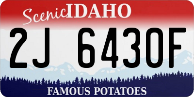 ID license plate 2J6430F