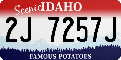 ID license plate 2J7257J