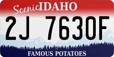 ID license plate 2J7630F